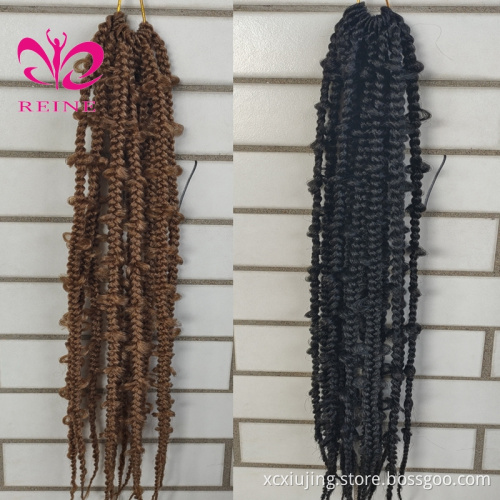 Wholesale  24/30 Inch Soft Butterfly Locs Crochet Braiding Hair Red Blue Straight Butterfly Locs Box Braiding Hair Extensions